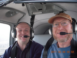 100 7g6. Antoine and Adam flying in N8377W