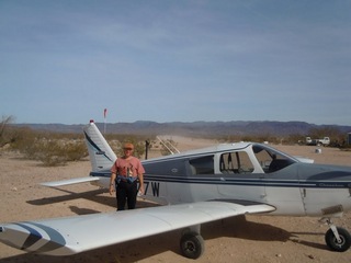 Antoine's pictures - Adam and N8377W at Alamo Lake airstrip