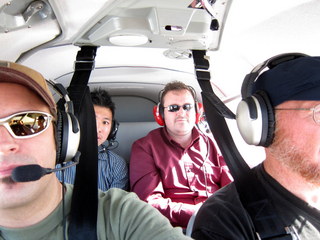 113 7g8. Sky Harbor fly-in - Sean, Norbert, Casey, and part of Adam flying in N8377W