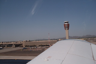 366 7g8. Sky Harbor fly-in - taxiing at PHX in N8377W - PHX tower