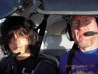 Mike and Adam flying in N8377W