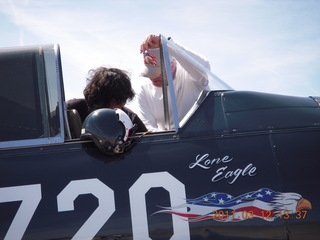 Mike in warbird at Gateway Airport (IWA) show