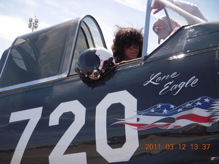 Mike in warbird at Gateway Airport (IWA) show