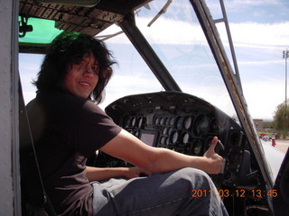 Mike in warbird at Gateway Airport (IWA) show