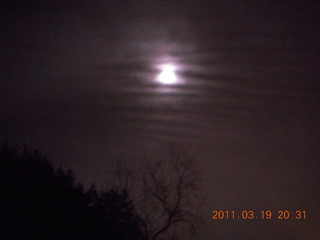 Mineral Canyon airstrip run with moon