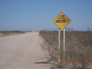 Four Pillars (AZ21) fly-in - run - Low Flying Aircraft sign