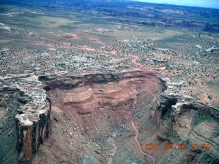 156 7j6. aerial - Mineral Canyon (Bottom) road recently repaired