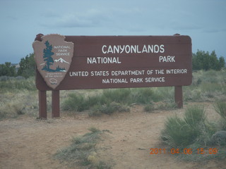 165 7j6. Canyonlands National Park sign