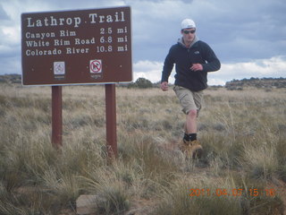 272 7j7. Canyonlands Lathrop hike/run - Alex running