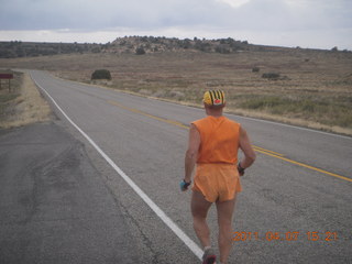 Canyonlands road - Adam running