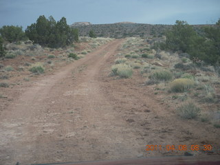 32 7j8. dirt road drive to Anticline Overlook