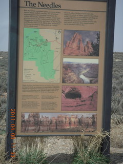 drive back from Needles Overlook sign
