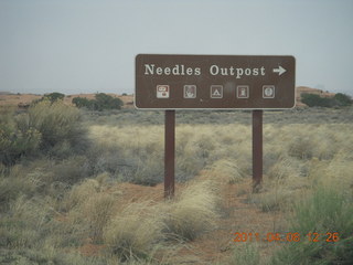 158 7j8. Canyonlands Needles - Needles Outpost sign