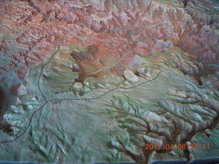 171 7j8. Canyonlands Needles - relief map in visitors center