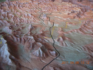 Canyonlands Needles - relief map in visitors center