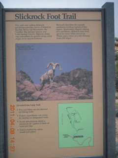 224 7j8. Canyonlands Needles Slickrock hike sign