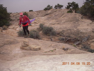Canyonlands Needles Slickrock hike - Adam (tripod)
