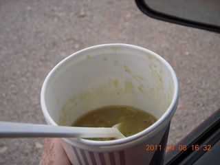 294 7j8. Canyonlands Needles - Needles Outpost - split pea soup from Tracey