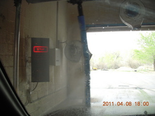 335 7j8. drive from Needles back to Moab - car wash