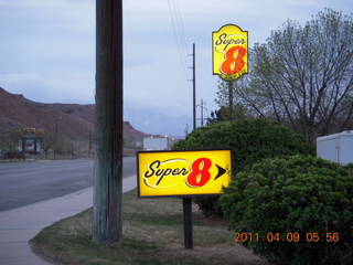 Super 8 motel signs
