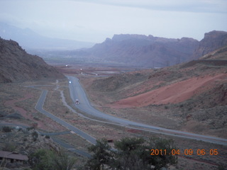 Moab seen from drive into Arches