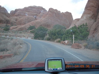 Arches National Park drive with GPS (