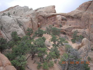 Arches Devil's Garden hike - gigantic cairn -