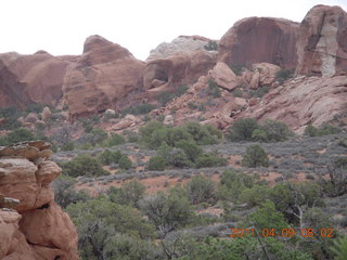 58 7j9. Arches Devil's Garden hike - Double-O Arch in the distance
