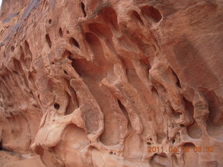 Arches Devil's Garden hike - Adam in hole in rock