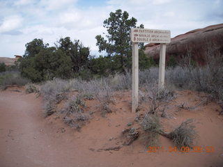 Arches Devil's Garden hike sign