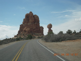 Arches National Park drive - bicyclists