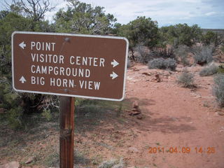 233 7j9. Dead Horse Point - Big Horn sign