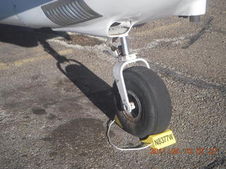 N8377W front wheel chocked