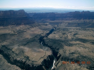 aerial - Mexican Mountain airstrip area - slot canyon