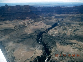 67 7ja. aerial - Mexican Mountain airstrip area - slot canyon