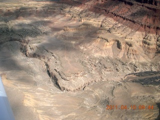 68 7ja. aerial - Mexican Mountain airstrip area - slot canyon