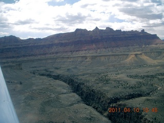 129 7ja. aerial - Mexican Mountain to Angel Point - slot canyon