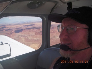 aerial - Dirty Devil to Hite - Adam flying N8377W