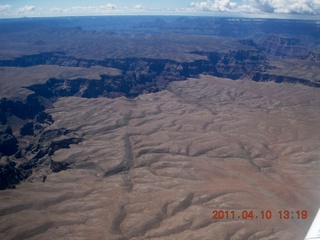 aerial - Page to Flagstaff - Little Colorado River canyon