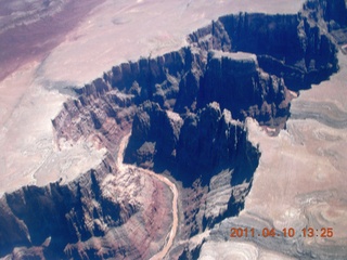 245 7ja. aerial - Page to Flagstaff - Little Colorado River canyon