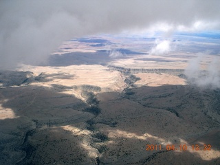 aerial - Page to Flagstaff - clouds