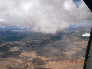 249 7ja. aerial - Page to Flagstaff - clouds