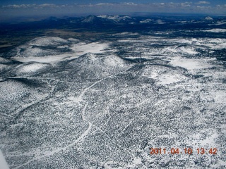 255 7ja. aerial - Page to Flagstaff - snow