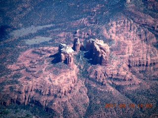 aerial - Sedona - snow - Cathedral Rock