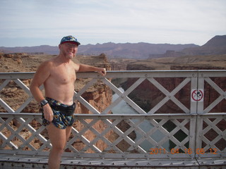 1492 7jg. Marble Canyon run - Adam on Navajo Bridge