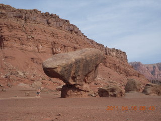 1506 7jg. Marble Canyon run - Balanced Rock - Adam running