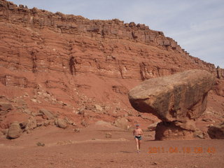 1507 7jg. Marble Canyon run - Balanced Rock - Adam running