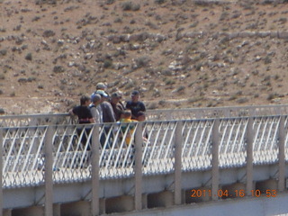 Marble Canyon - taking a group picture on Navajo Bridge