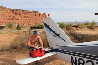 Ruhil's pictures - Marble Canyon - Adam after running and N8377W