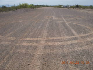 Vulture Mine airstrip run - N8377W on runway